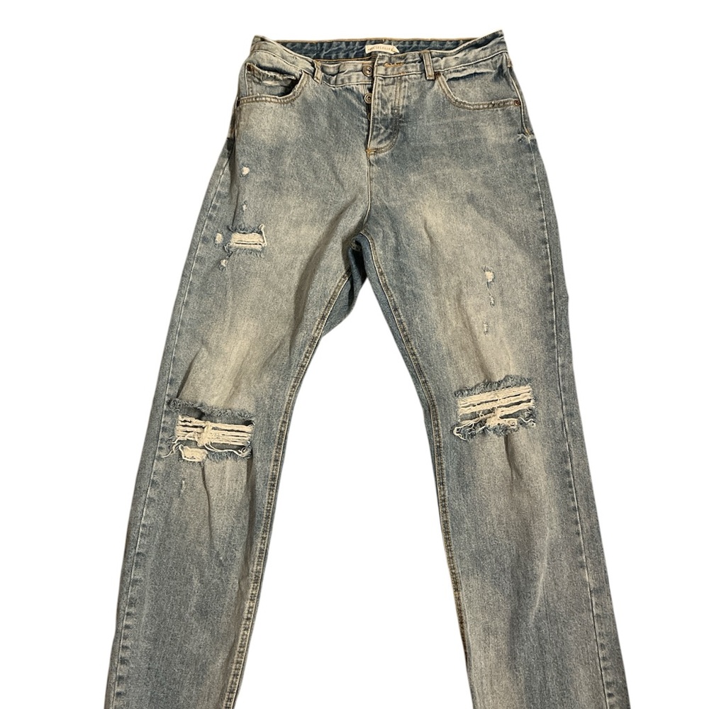 Avec Les Filles Women’s Blue Straight Leg Jeans - Picture 2 of 6